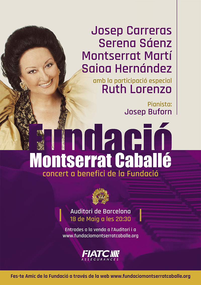BENEFIT CONCERT AT THE AUDITORI IN BARCELONA MAY 18TH